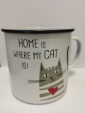 Emaille Becher Home Cat Emaille Becher Home Cat