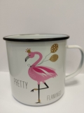Emaille Becher Pretty Flamingo Emaille Becher Pretty Flamingo